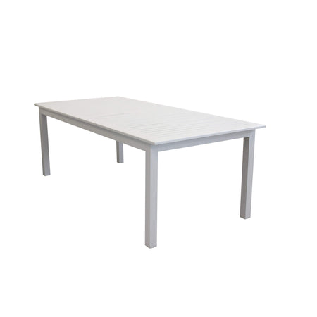ARGENTUM - set tavolo da giardino allungabile 220/280x100 compreso di 6 poltrone in alluminio Tortora Milani Home