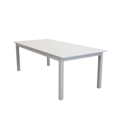 ARGENTUM - set tavolo da giardino allungabile 220/280x100 compreso di 10 poltrone in alluminio Tortora Milani Home