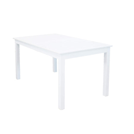 ARGENTUM - set tavolo da giardino allungabile 150/210x90 compreso di 4 poltrone in alluminio Bianco Milani Home