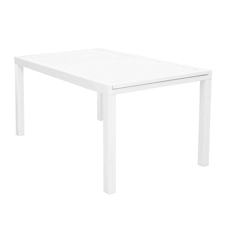 DEXTER - set tavolo da giardino allungabile 160/240x90 compreso di 4 sedie in alluminio Bianco Milani Home