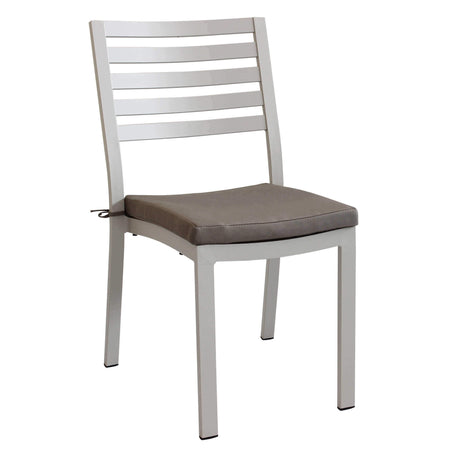 DEXTER - set tavolo da giardino allungabile 160/240x90 compreso di 8 sedie in alluminio Tortora Milani Home