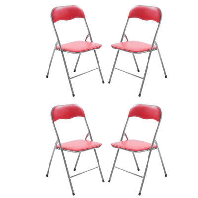 LUCIE - set di 4 sedie pieghevoli Rosso
