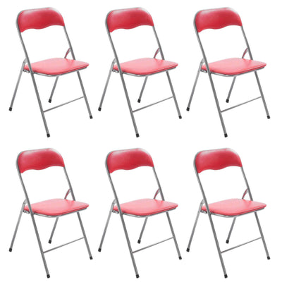 LUCIE - set di 6 sedie pieghevoli Rosso