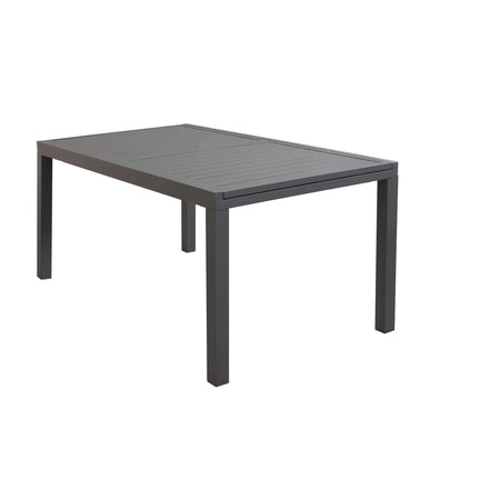 DEXTER - set tavolo da giardino allungabile 160/240x90 compreso di 8 poltrone in alluminio Taupe Milani Home