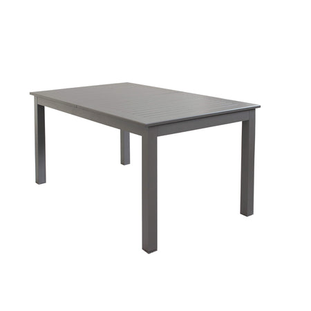 ARGENTUM - set tavolo da giardino allungabile 150/210x90 compreso di 8 poltrone in alluminio Taupe Milani Home