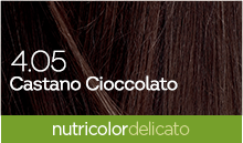 BIOKAP Nutricolor Delicato, Tinta capelli senza ammoniaca 4.05 Castano Cioccolato