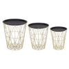 Set di 3 tavolini Atom rotondo per esterno e giardino in metallo moderni Casa e cucina/Arredamento/Soggiorno/Tavoli e tavolini/Console e tavoli da divano Decor Space - Altamura, Commerciovirtuoso.it
