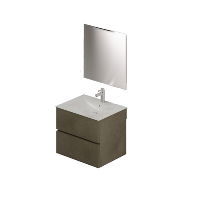 Mobile bagno con lavabo e specchio da 60 argilla Effezeta Italia