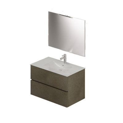 Mobile bagno con lavabo e specchio da 80 argilla Effezeta Italia