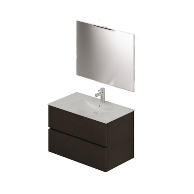 Mobile bagno con lavabo e specchio da 80 fango Effezeta Italia