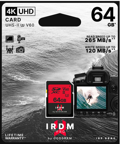 Scheda SD 64GB UHS II V60 Goodram - blister retail