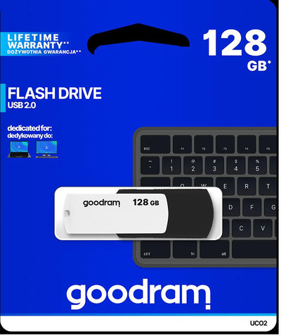 Pendrive GOODRAM Black-White 128GB USB 2.0 - retail blister