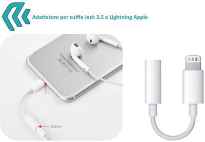Adattatore per Audio Jack 3,5 a Apple Lightning iPhone Devia