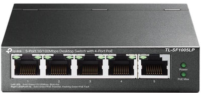 Switch Desktop 5 porte 10/100Mbps con 4-Port PoE TL-SF1005LP