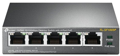 Switch desktop 5 porte 10/100Mbps 4 PoE TP Link TL-SF1005P