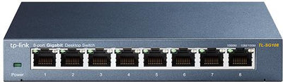 Switch 8 Porte Gigabit 10/100/1000 Mbps Plug & Play TL-SG108