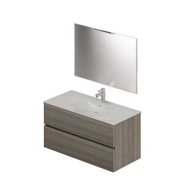Mobile bagno con lavabo e specchio da 100 olmo Effezeta Italia