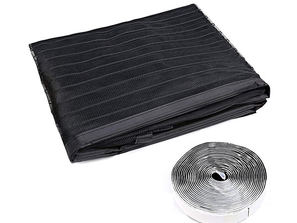 Tenda Zanzariera Magnetica Nera Per Porta Finestra Con Adesivo In Velcro Misura 120X220cm Ledlux