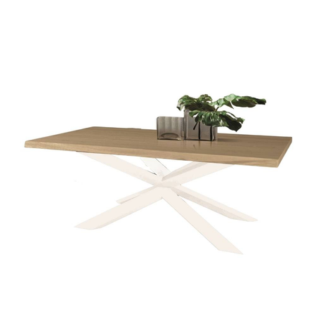 Tavolo Taranta con piano in legno rovere e struttura bianca Effezeta Italia