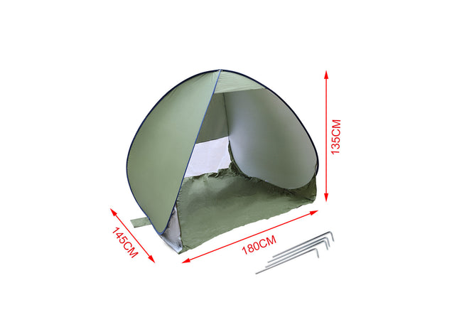Tenda da Spiaggia Tenda da Campeggio 180X145X135cm Pop Up Portatile Colore Assortito A2Zworld