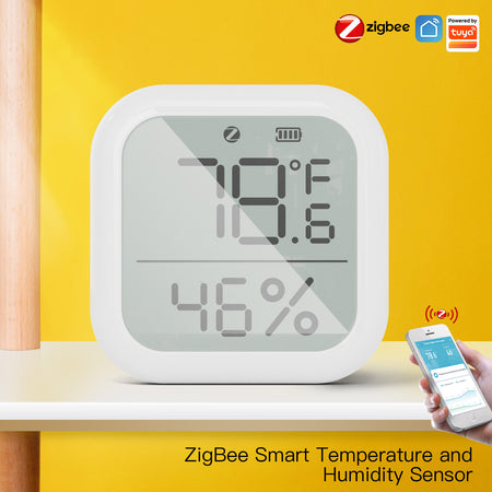ZigBee Sensore Di Temperatura e Umidita APP Tuya Piccolo e Quadrato Ledlux
