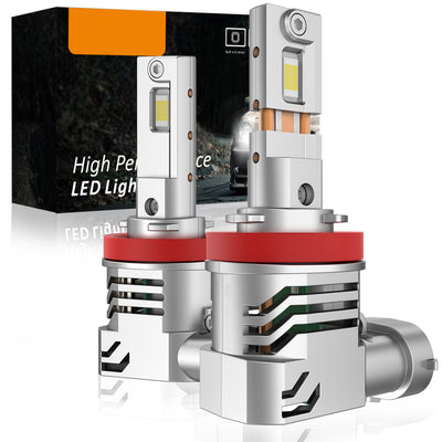 Kit Full Led Compatto H8 H11 12V 45W 8000 Lumen Canbus All In One IP65 Dissipazione a Ventola