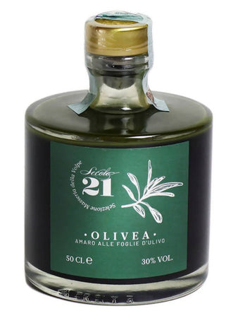 Amaro Olivea 0,5 lt liquore amaro estratto di foglia di ulivo 500ml in vetro digestivo alle erbe con foglie di ulivo e zenzero Liquori Azienda Agricola Secolo21 - Noto, Commerciovirtuoso.it