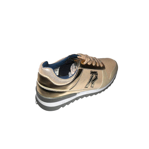 Sneakers donna inserti in vernice con lacci Oro - Scarpe Made in Italy - con suola in gomma per signora Sneakers donna L'Orchidea - Siderno, Commerciovirtuoso.it