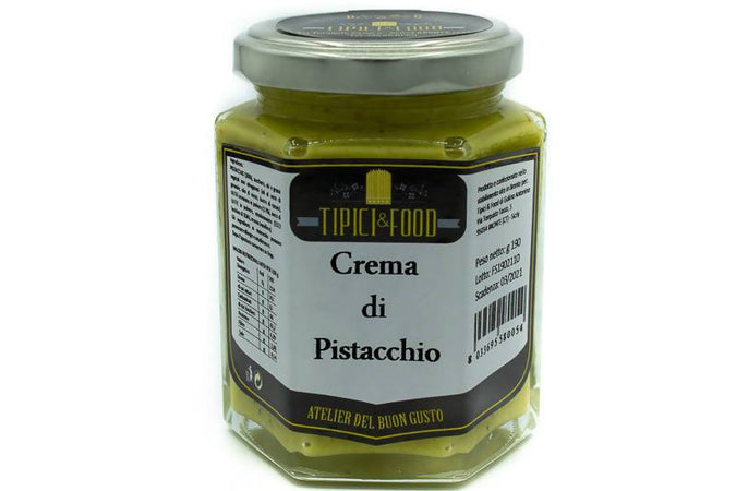 Crema di Pistacchio Dolce Crema Spalmabile al Pistacchio vasetto 190g Crema di Pistacchio Tipici & Food - Bronte, Commerciovirtuoso.it