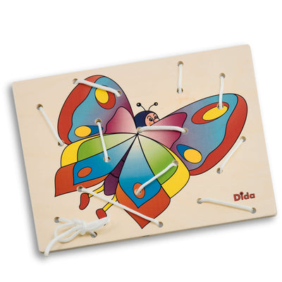 Allacciatura Farfalla Gioco in Legno per Bambini Metodo Montessori Giochi e giocattoli/Puzzle/Puzzle di legno Dida - Ragusa, Commerciovirtuoso.it