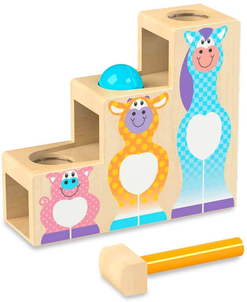 Martelletto con sfere colorate per motricità Gioco causa effetto in legno, Sfere da Martellare Giocattoli per la motricità Giocattoli in legno Papau - Giammoro, Commerciovirtuoso.it