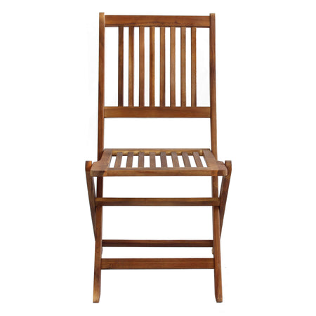 NATALIS - sedia da giardino pieghevole in legno massiccio di acacia Marrone