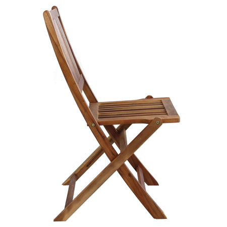 NATALIS - sedia da giardino pieghevole in legno massiccio di acacia Marrone Milani Home