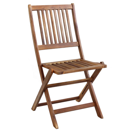 NATALIS - sedia da giardino pieghevole in legno massiccio di acacia Marrone