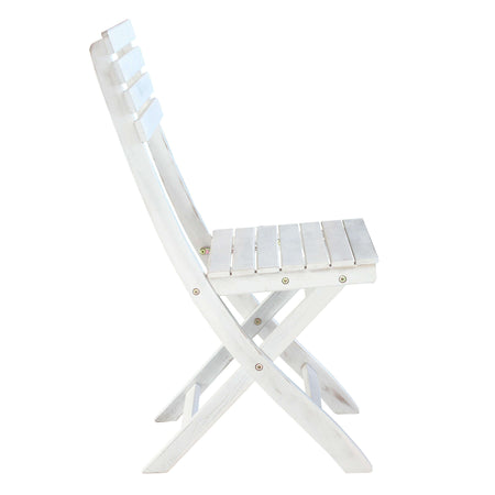 BAETICA - sedia da giardino pieghevole in legno massiccio di acacia Bianco