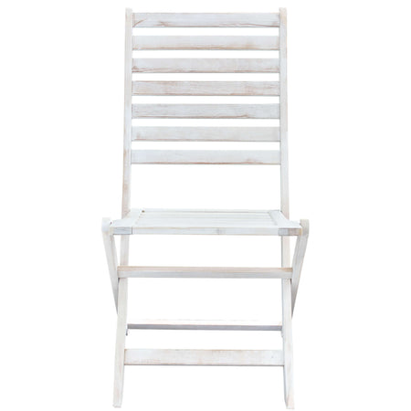 SORTIS - sedia da giardino pieghevole in legno massiccio di acacia Bianco