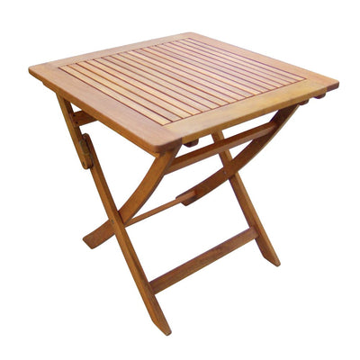 SOLEA - tavolino da giardino pieghevole in legno massiccio di acacia 70x70 Marrone Milani Home