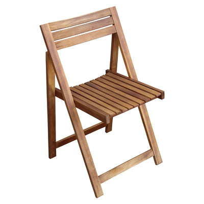 BEER - sedia da giardino pieghevole in legno Marrone