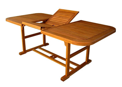TURRIS - tavolo da giardino allungabile in legno massiccio di acacia 150/200x90 Marrone Milani Home