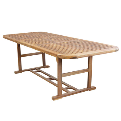 TURRIS - tavolo da giardino allungabile in legno massiccio di acacia 180/240x100 Marrone Milani Home