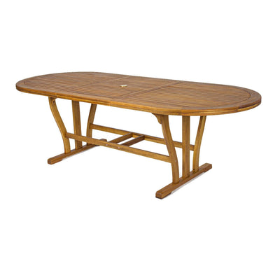 TURRIS - tavolo da giardino allungabile in legno massiccio di acacia 180/240x100 Marrone Milani Home
