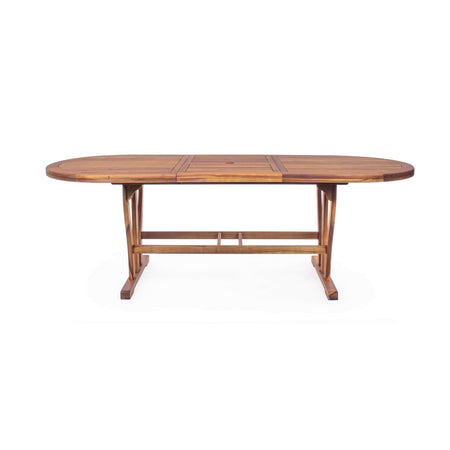 TURRIS - tavolo da giardino allungabile in legno massiccio di acacia 150/200x90 Marrone Milani Home