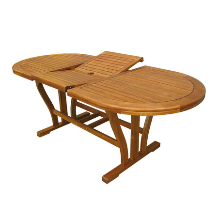 TURRIS - tavolo da giardino allungabile in legno massiccio di acacia 150/200x90 Marrone