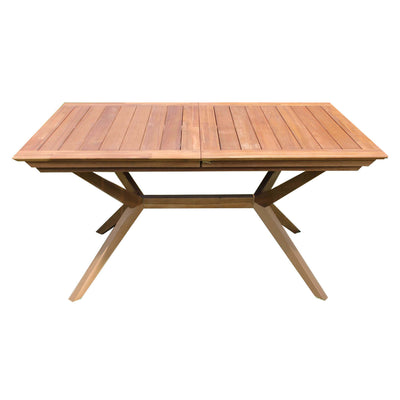 CAESAR - tavolo da giardino allungabile in legno massiccio di acacia 180/240x90 Marrone Milani Home