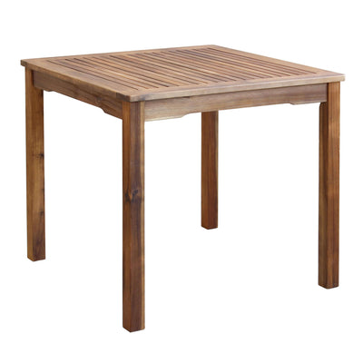 AARON - tavolo da giardino in legno massiccio di acacia 80x80 Marrone Milani Home