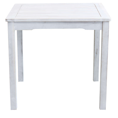 ABEL - tavolo da giardino in legno massiccio di acacia 80x80 Bianco Milani Home
