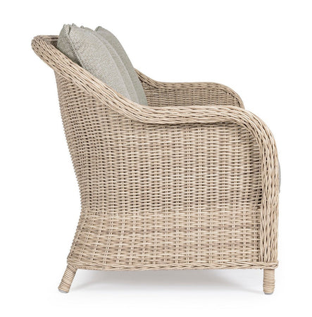 Divano "Aditya New" a tre posti, con cuscini comodi e sfoderabili, in fibra sintetica Giardino e giardinaggio/Arredamento da giardino e accessori/Divani Decor Space - Altamura, Commerciovirtuoso.it
