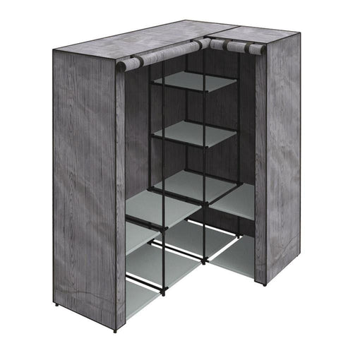 Armadio guardaroba angolare Korner struttura in acciaio, Scarpiera in TNT h 169 cm Casa e cucina/Organizzazione interni/Organizzazione guardaroba/Armadi pieghevoli Decor Space - Altamura, Commerciovirtuoso.it