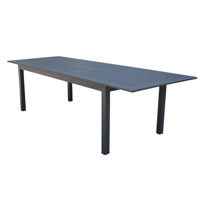 ARGENTUM - tavolo da giardino allungabile in alluminio 220/280x100 Antracite Milani Home