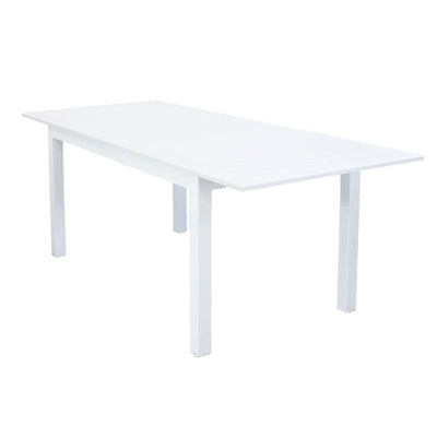 ARGENTUM - tavolo da giardino allungabile in alluminio 150/210x90 Bianco